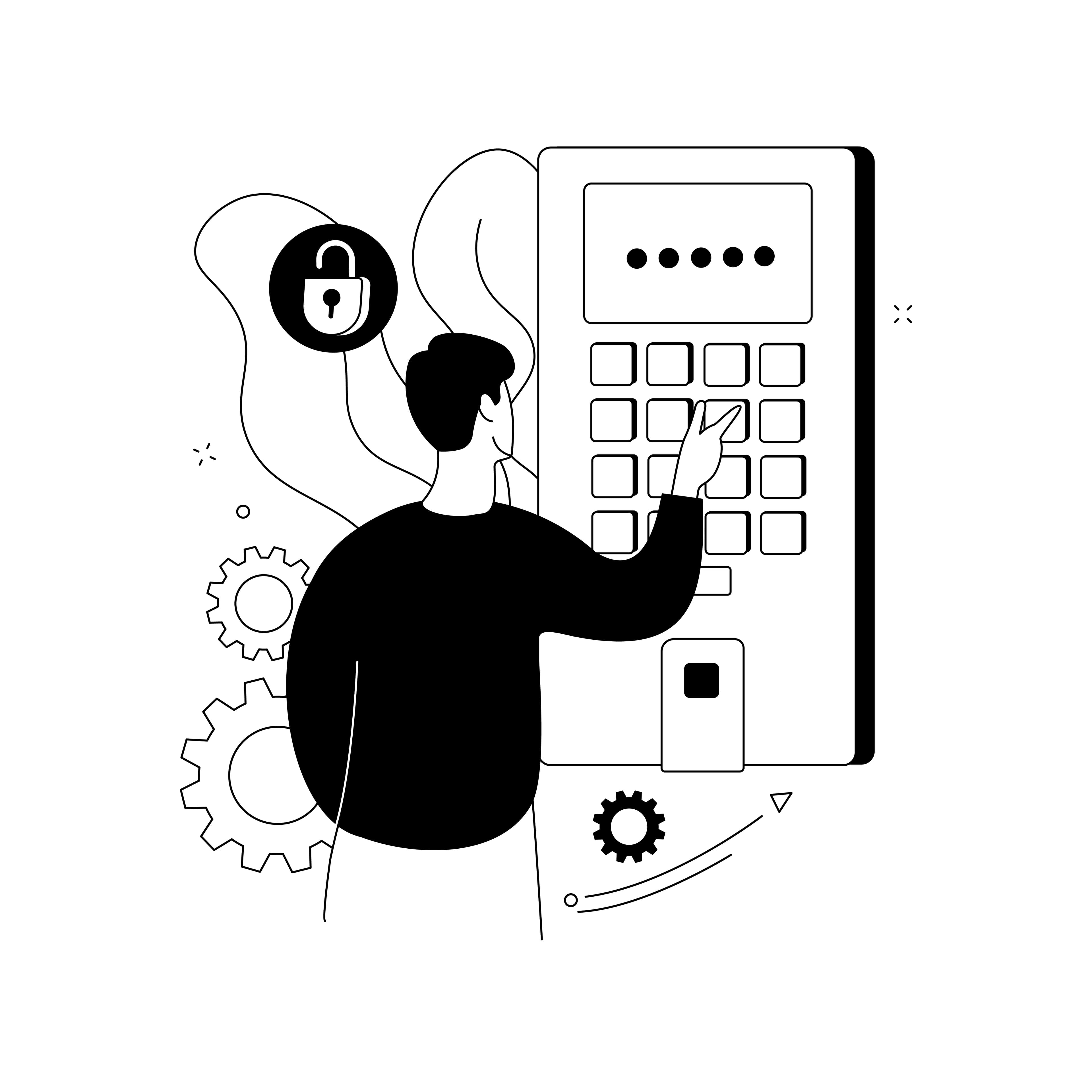 Abstract dark cybersecurity visual
