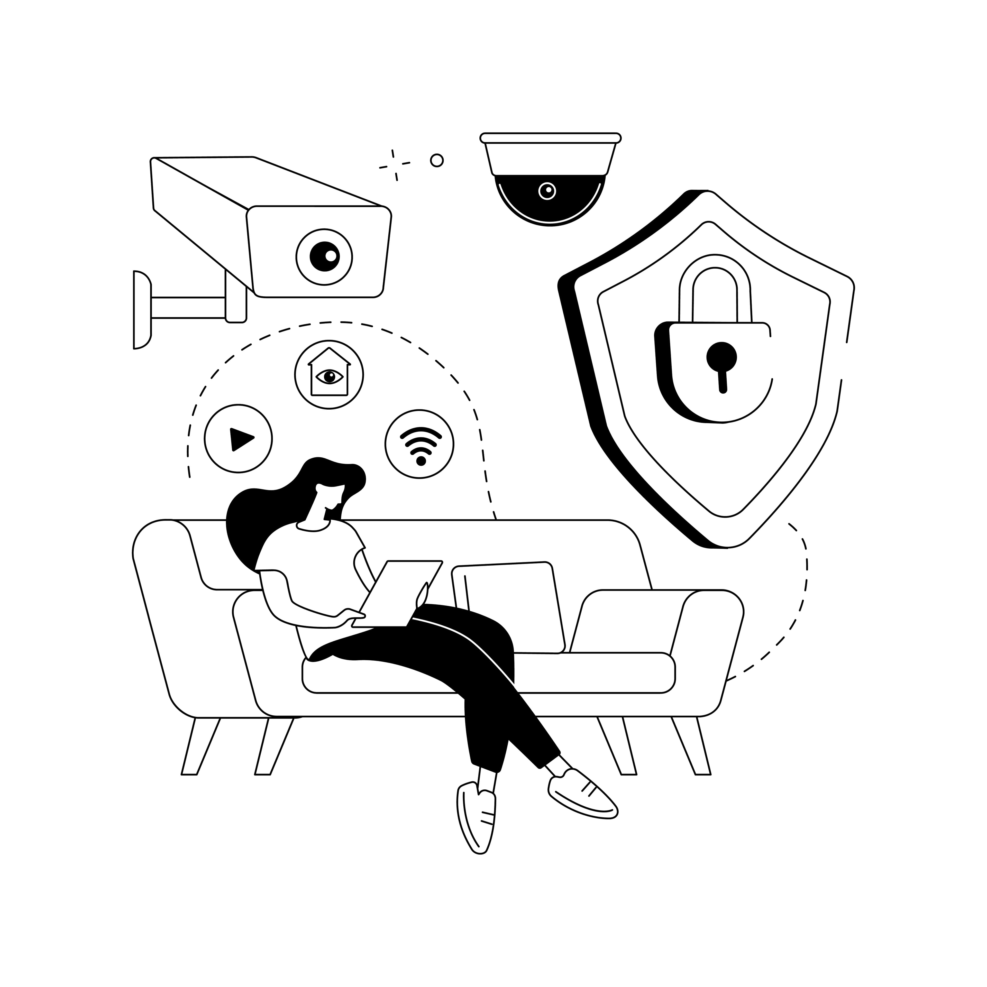 Abstract dark secure connection visual